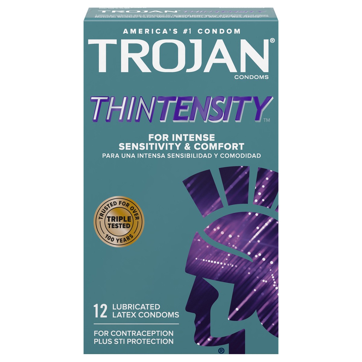 slide 1 of 5, Trojan Thintensity Ultrasmooth Lubricated Condoms - 12 Count, 12 ct