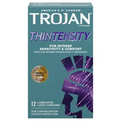 Trojan Thintensity Ultrasmooth Lubricated Condoms - 12 Count