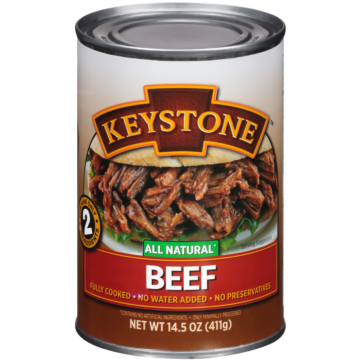 slide 1 of 1, Keystone All Natural Canned Beef, 14.5 oz