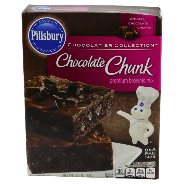 slide 1 of 6, Pillsbury Chocolate Chunk Premium Brownie Mix, 15.5 oz