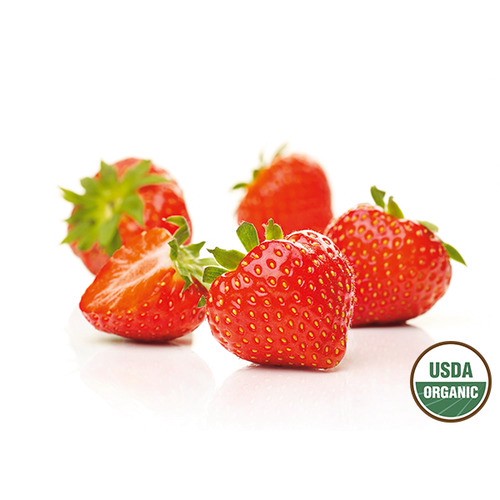 slide 1 of 1, organic strawberries, 1 lb