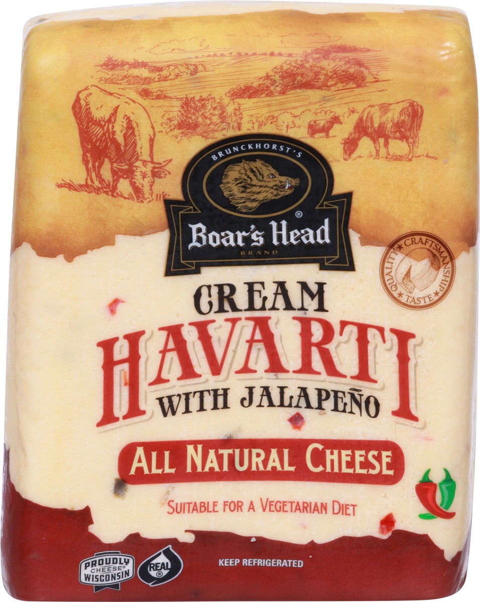 slide 5 of 9, Boar's Head Cream Havarti with Jalapeno Cheese 1 ea, 1 ct