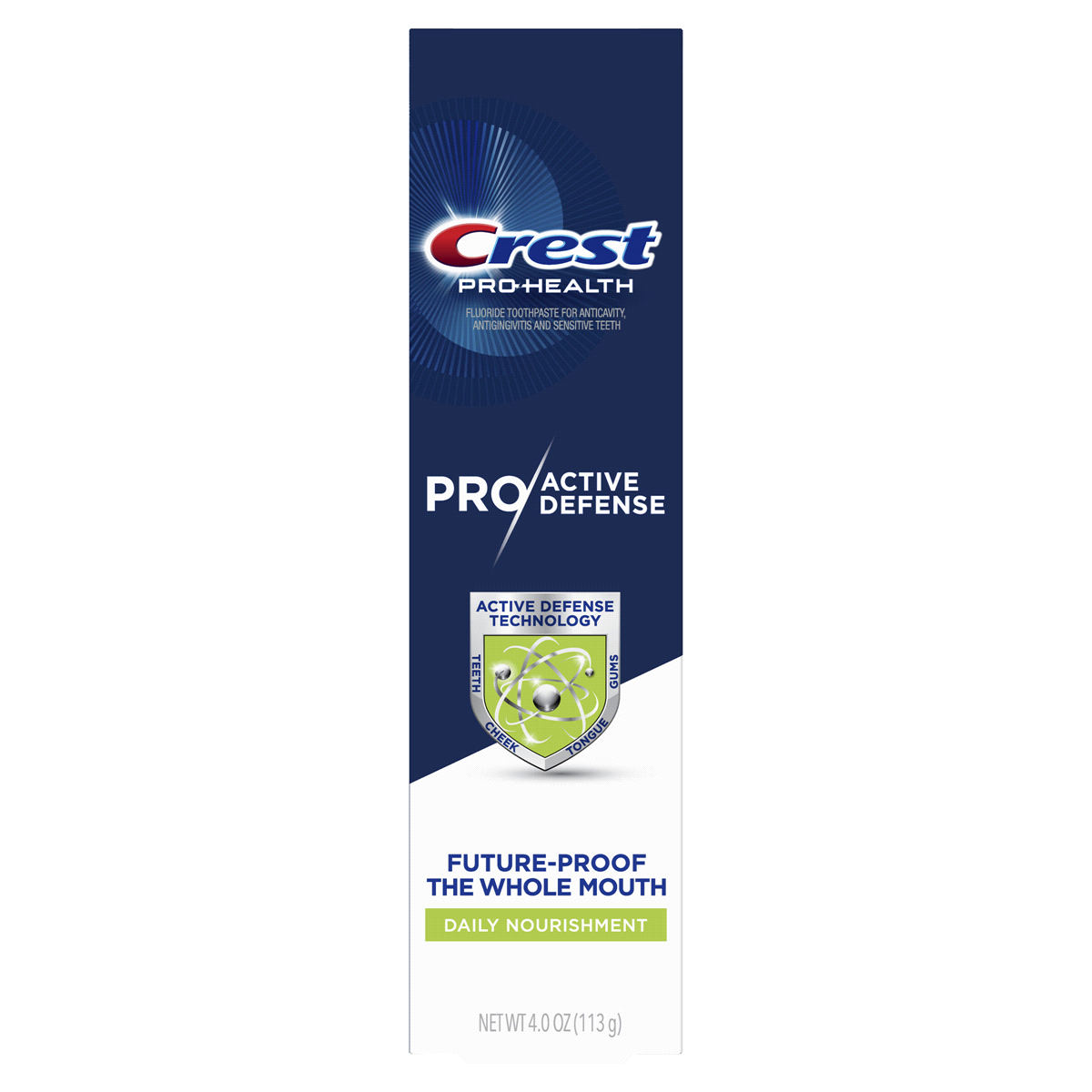 slide 1 of 1, Crest Pro-Health Pro Active Defense Mint Daily Nourishment Toothpaste, 4 oz