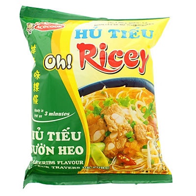 slide 1 of 1, Acecook Oh Ricey Rice Noodle With Spareribs Flavor, 2.5 oz