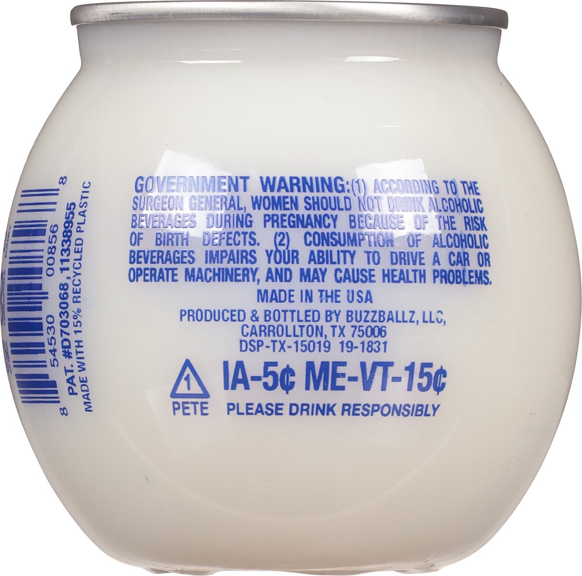 slide 12 of 12, BuzzBallz Horchata Cocktails 200 ml, 200 ml