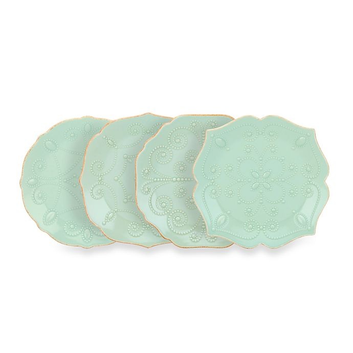 slide 1 of 1, Lenox French Perle Accent Plates - Ice Blue, 4 ct