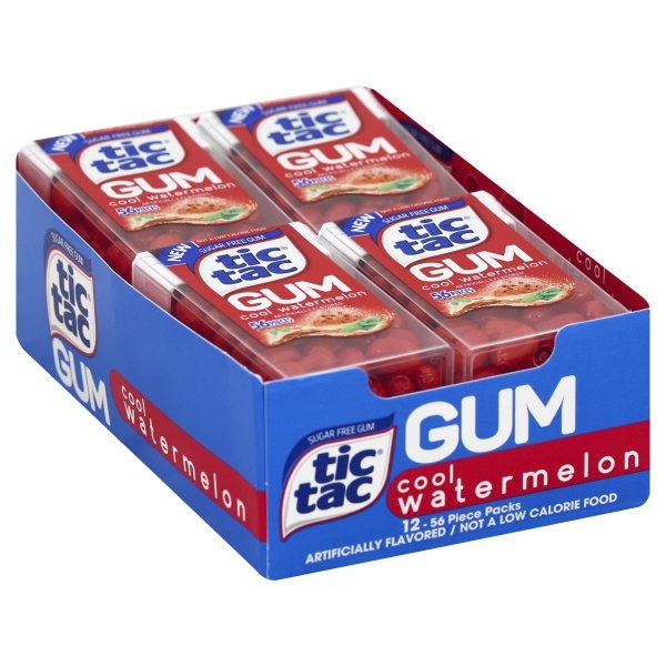 slide 1 of 1, Tic Tac Gum Watermelon, 12 ct