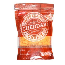 Weis Quality 8oz Thick Cut Shredded Sharp Cheddar Cheese
