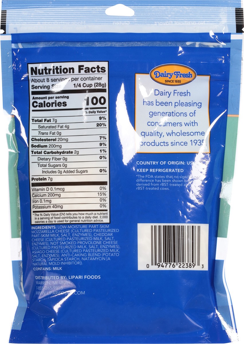 slide 5 of 14, Dairy Fresh Italian Fancy Shredded Cheese 8 oz, 8 oz