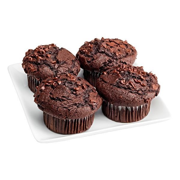 slide 1 of 1, Hy-Vee Loaded Jumbo Double Dutch Muffins 4Ct, 4 ct; 17 oz