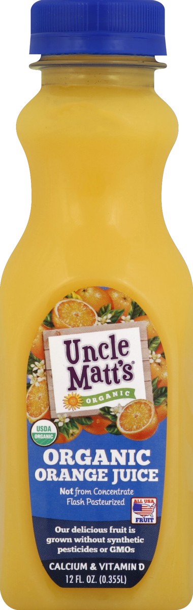 slide 1 of 4, Uncle Matt's Orange Juice 12 oz, 12 oz