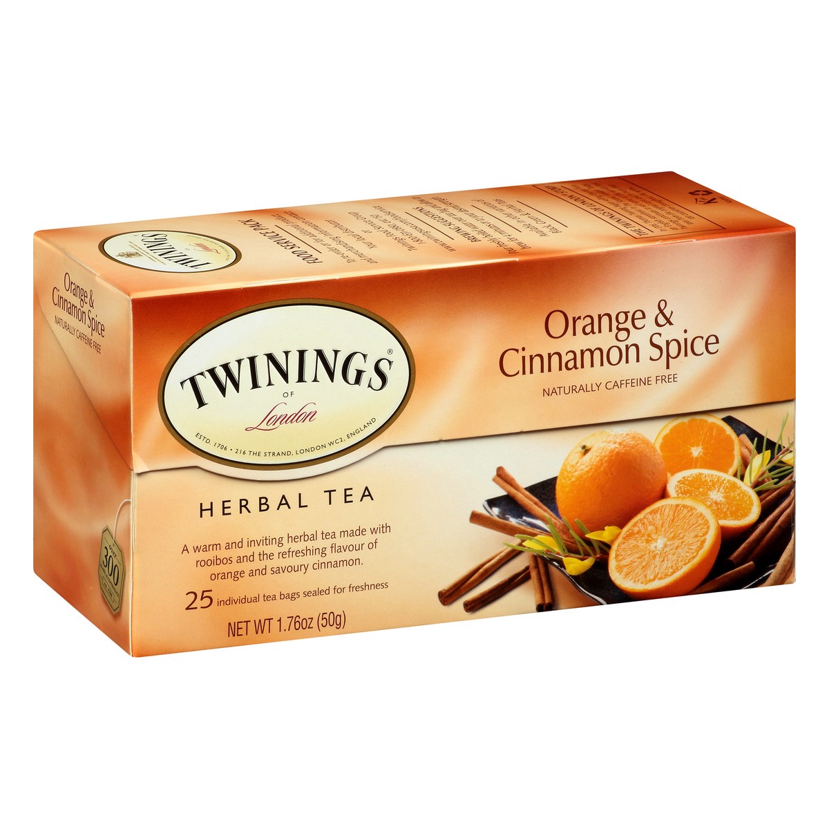 slide 12 of 16, Twinings Bags Orange & Cinnamon Spice Herbal Tea 25 25, 25 ct