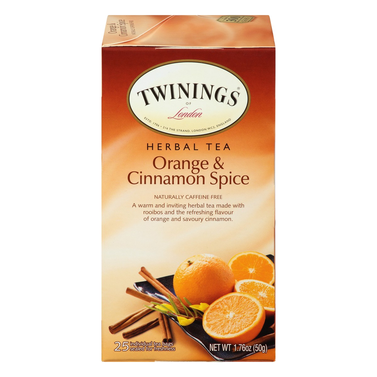 slide 1 of 16, Twinings Bags Orange & Cinnamon Spice Herbal Tea 25 25, 25 ct