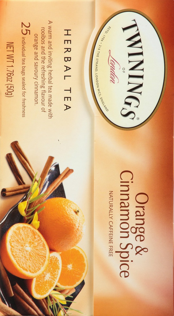 slide 11 of 16, Twinings Bags Orange & Cinnamon Spice Herbal Tea 25 25, 25 ct