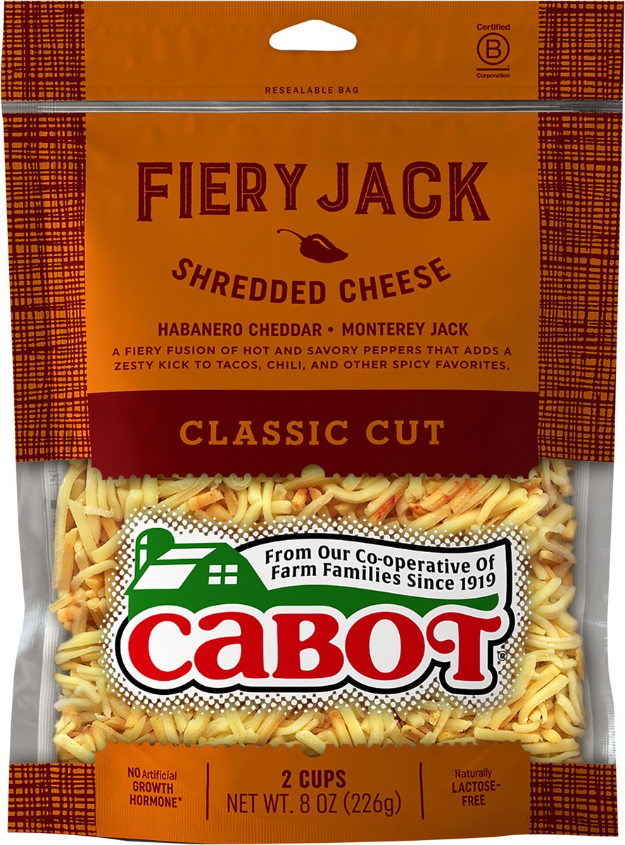 slide 3 of 3, Cabot Classic Cut Fiery Jack Shredded Cheese 8 oz, 8 oz