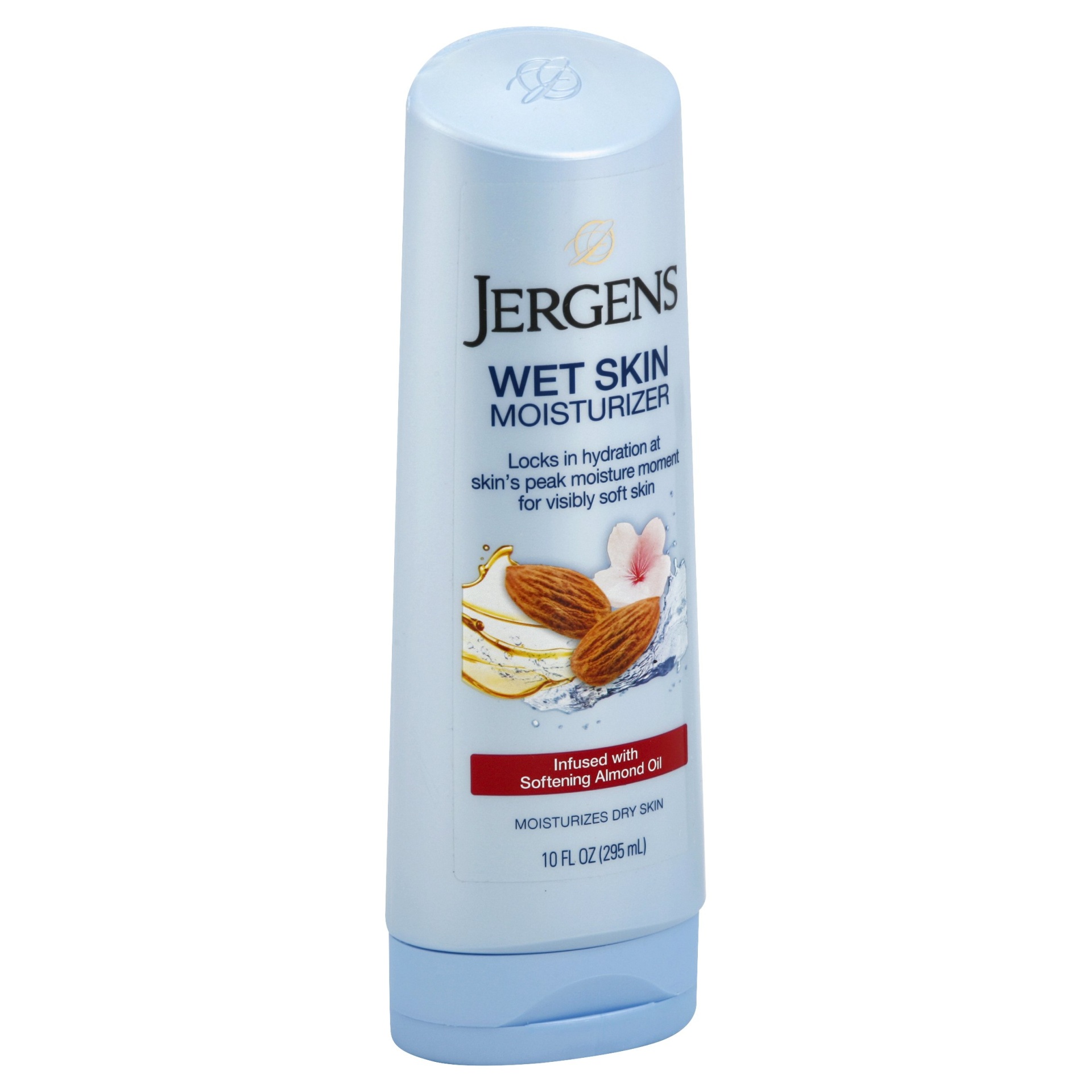 slide 1 of 7, Jergens Wet Skin Moisturizer Cherry Almond Oil, 10 oz