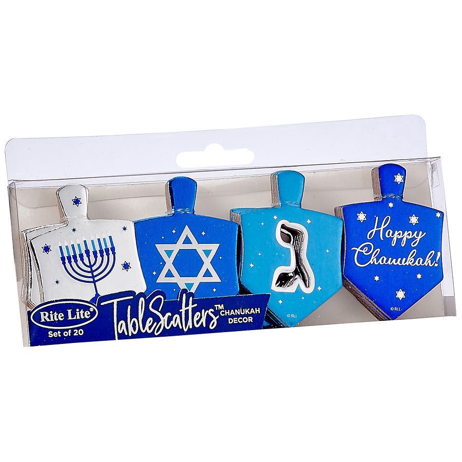 slide 1 of 1, RITE LITE Chan Tablescatters Dreidels Blue, 1 ct