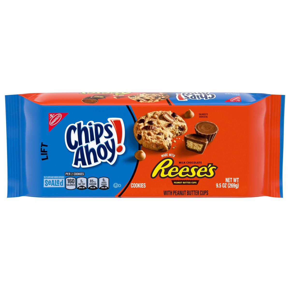 slide 1 of 14, CHIPS AHOY! Reese’s Peanut Butter Cup Chocolate Chip Cookies, 9.5 oz, 9.5 oz