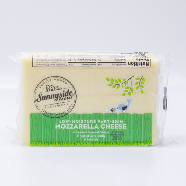 slide 1 of 1, Sunnyside Farms, Deli Style Mozzarella Cheese Block, 16 oz