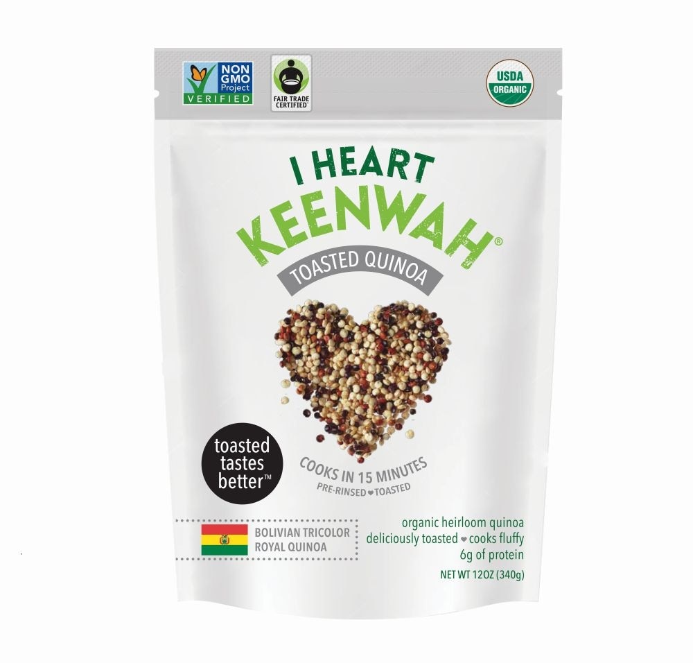 slide 1 of 1, I Heart Keenwah Toasted Quinoa And Tricolor, 12 oz
