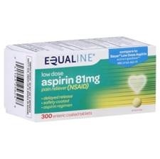 slide 1 of 1, Equaline Low Dose 81 Mg Aspirin Tablet, 300 ct