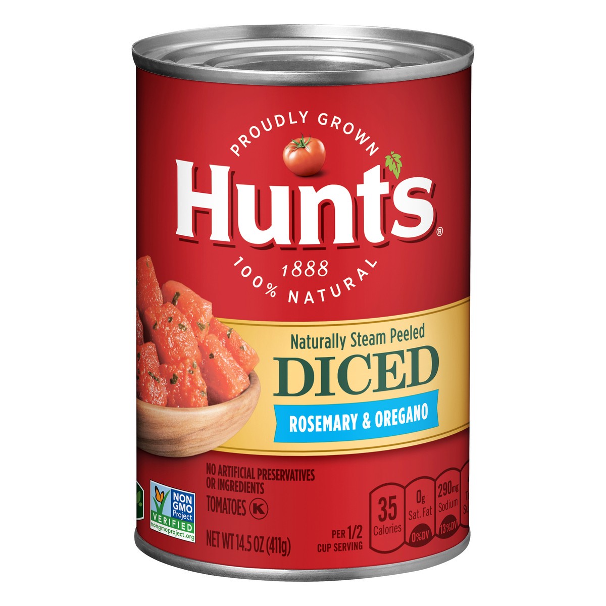 slide 6 of 6, Hunt's Diced Rosemary & Oregano Tomatoes 14.5 oz, 14.5 oz