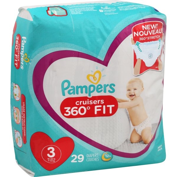 slide 1 of 2, Pampers Cruisers 360 Fit Diapers Size 3, 29 ct