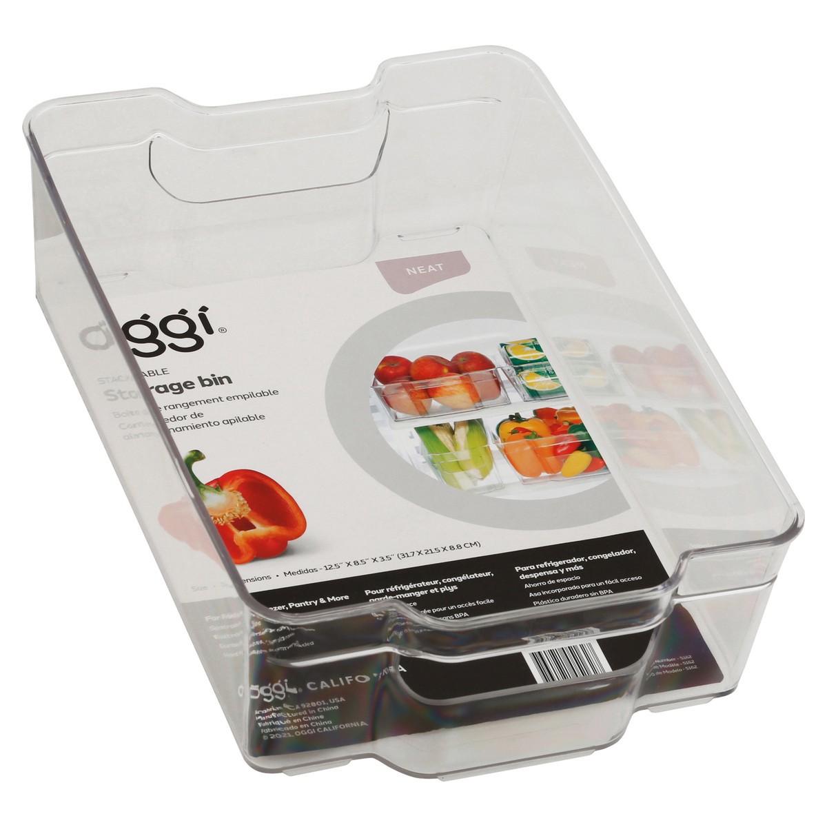 slide 6 of 9, Oggi Neat Stackable Storage Bin 1 ea, 1 ct