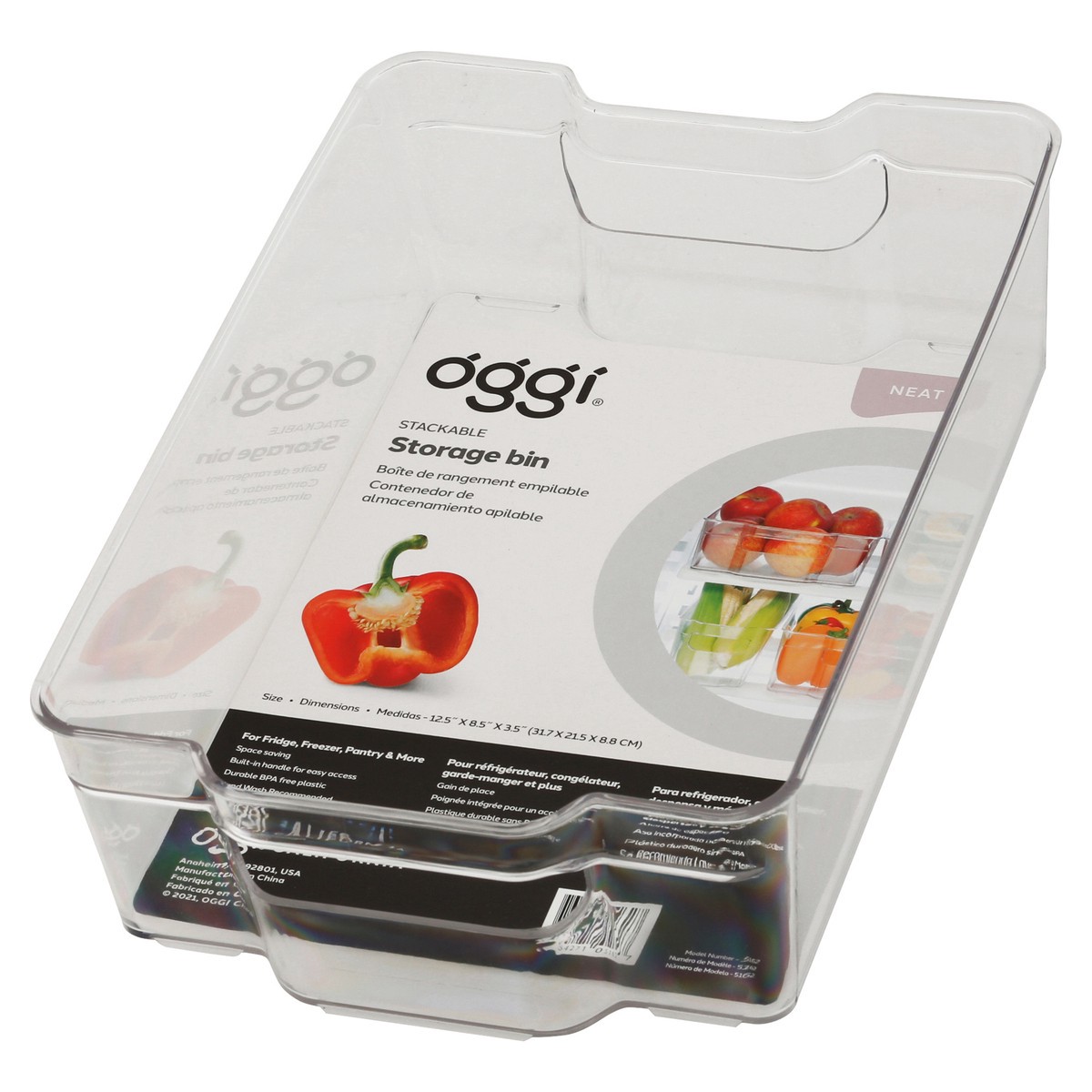 slide 4 of 9, Oggi Neat Stackable Storage Bin 1 ea, 1 ct