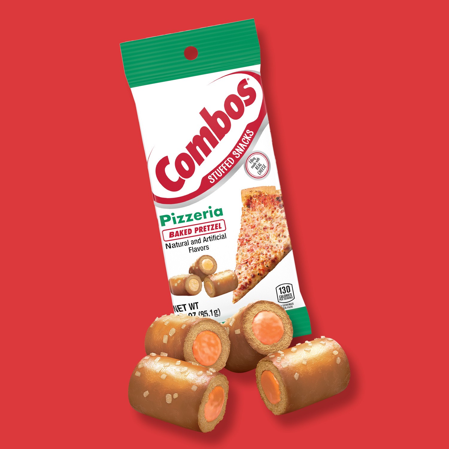 slide 3 of 5, COMBOS Pizzeria Baked Pretzel Snacks, 3 Oz, 1 ct