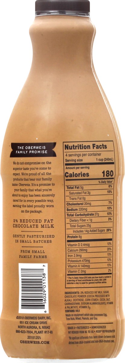 slide 9 of 13, Oberweis 2% Reduced Fat Chocolate Milk 32 oz, 32 oz