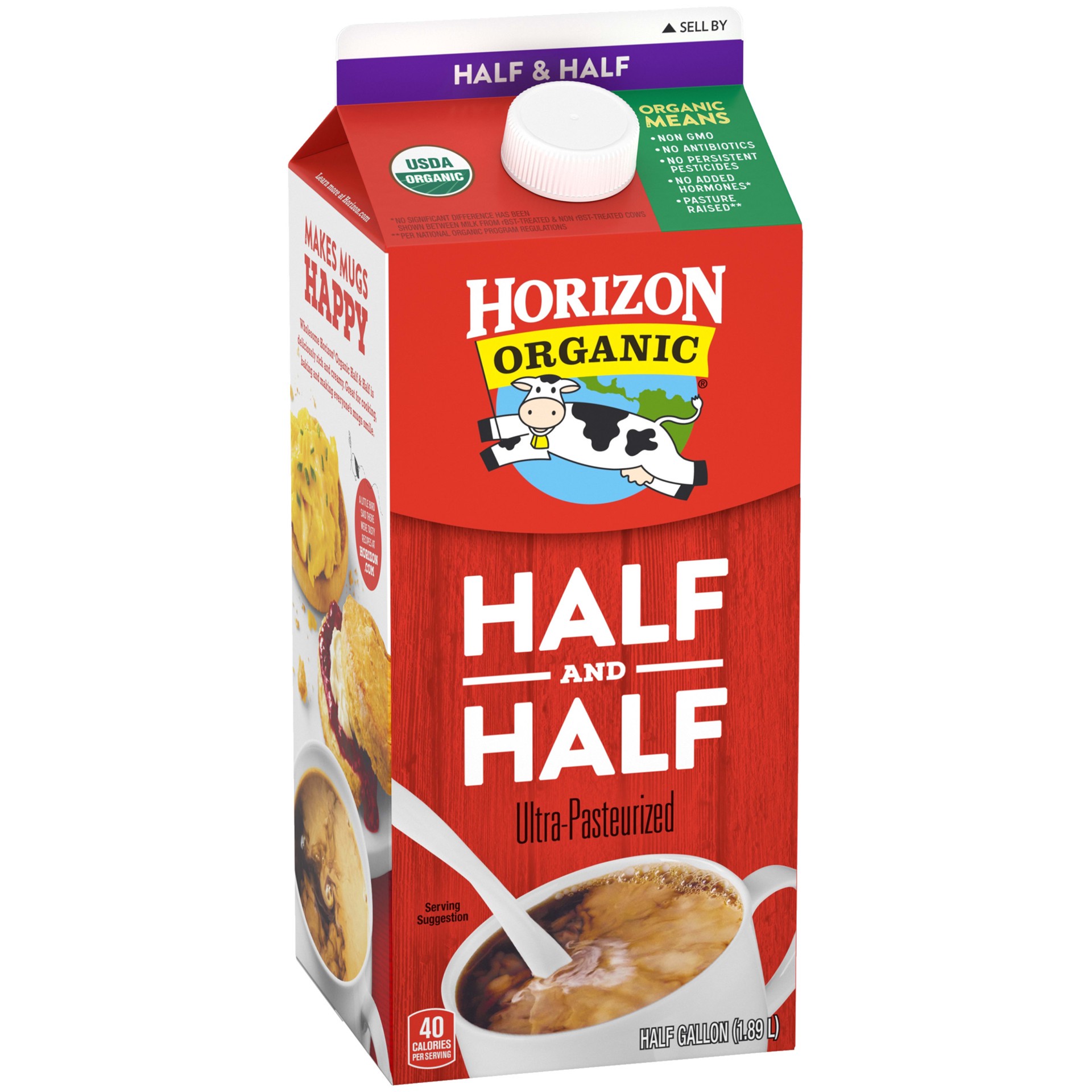 slide 4 of 5, Horizon Organic Half & Half, 64 oz., 64 fl oz