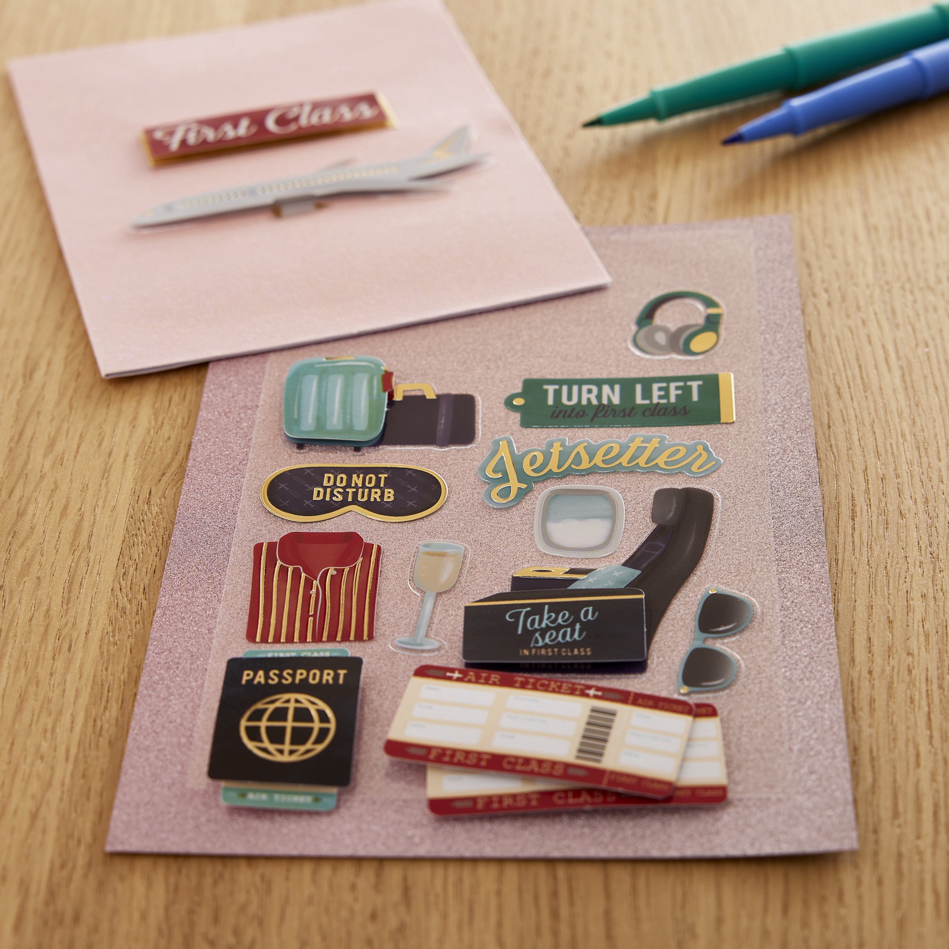 slide 3 of 5, First Class Dimensional Stickers By Recollections, 3.875 in x 7 in