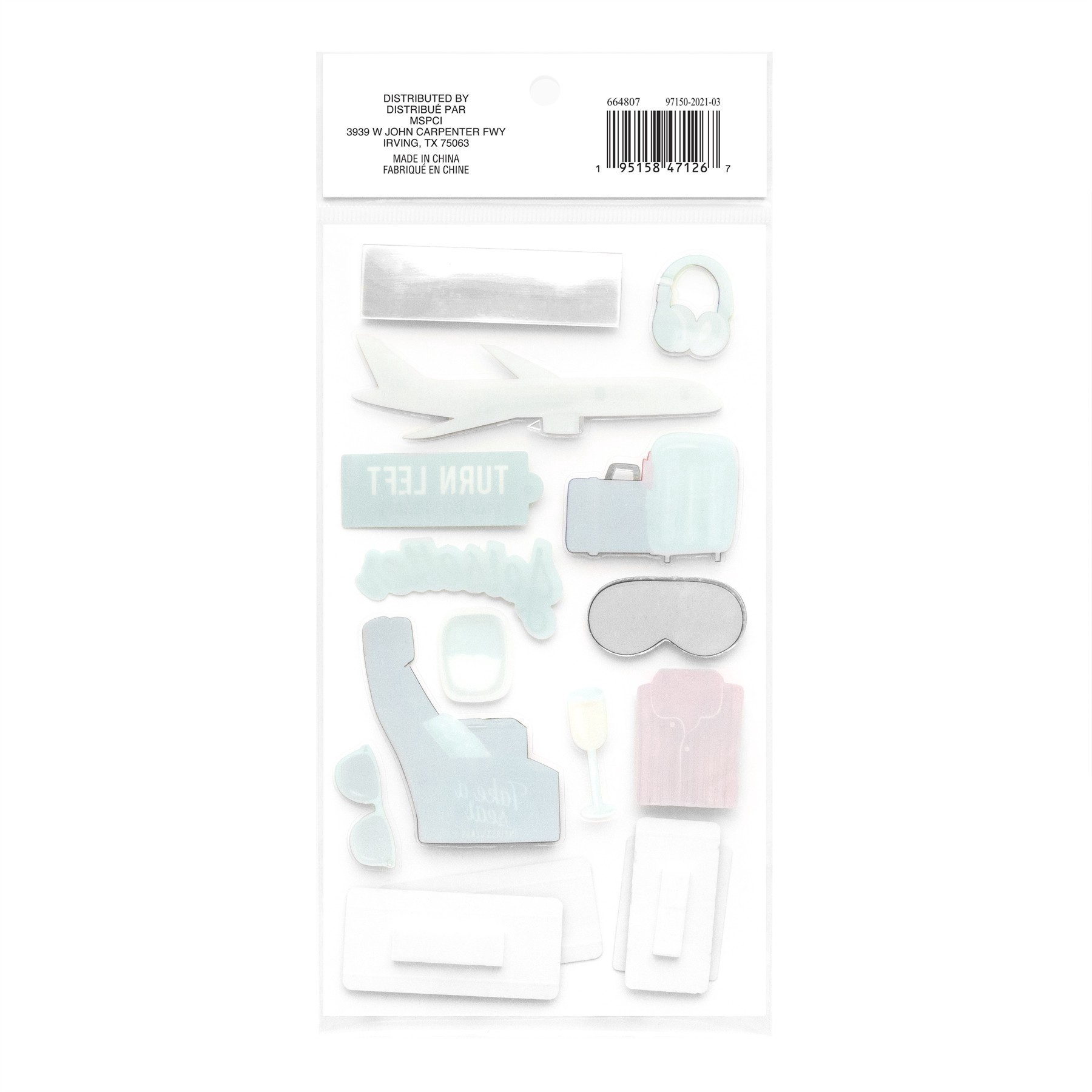 slide 5 of 5, First Class Dimensional Stickers By Recollections, 3.875 in x 7 in