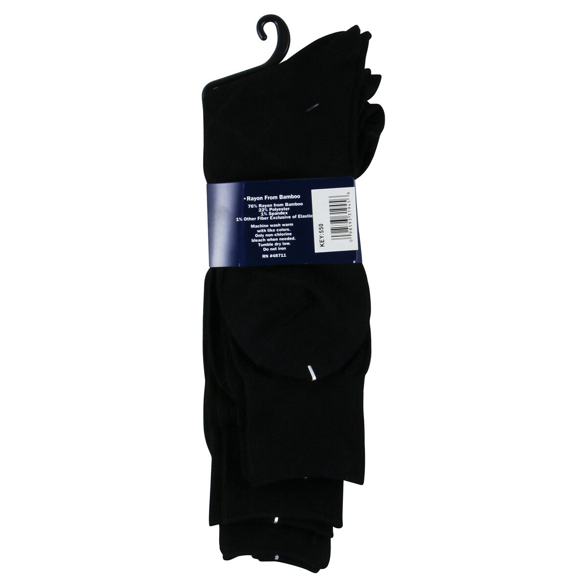 slide 2 of 2, Falls Creek Men's Dress Black Socks, Size 7-12, 3 pair