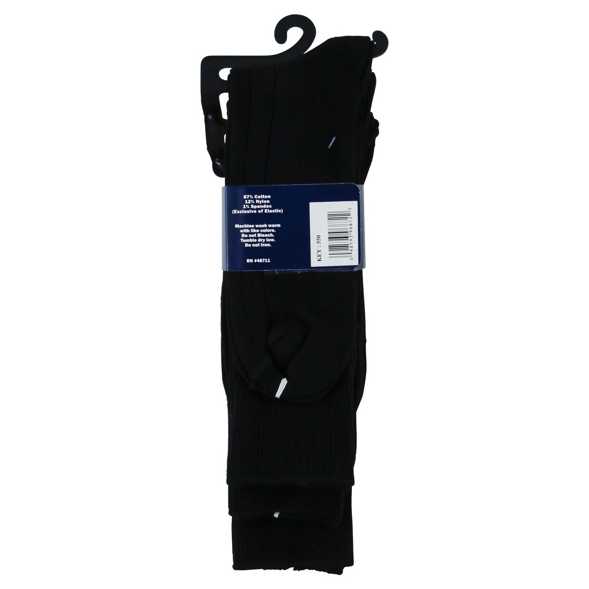 slide 2 of 2, Falls Creek Mens Black Casual Socks, Size 7-12, 3 pair