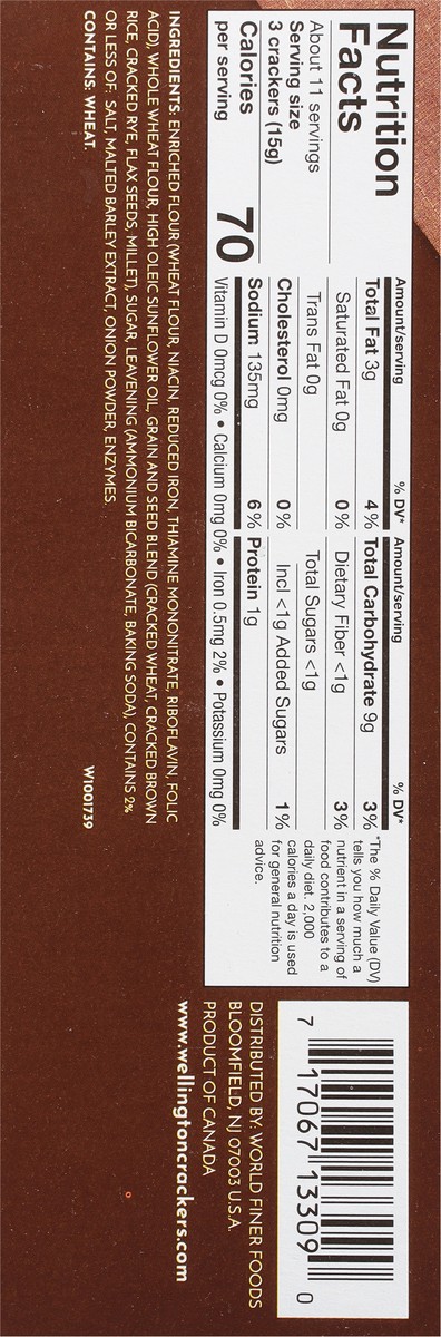 slide 6 of 9, Wellington Multigrain Crackers 6 oz, 6 oz