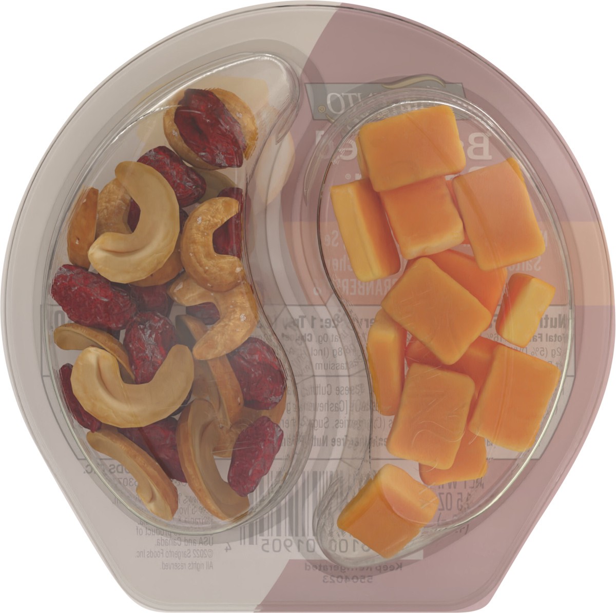 slide 7 of 9, Sargento Balanced Breaks Natural Sharp Cheddar Cheese, Sea-Salted Cashews and Cherry Juice-Infused Dried Cranberries, 1.5 oz Individual Pack, 1.5 oz