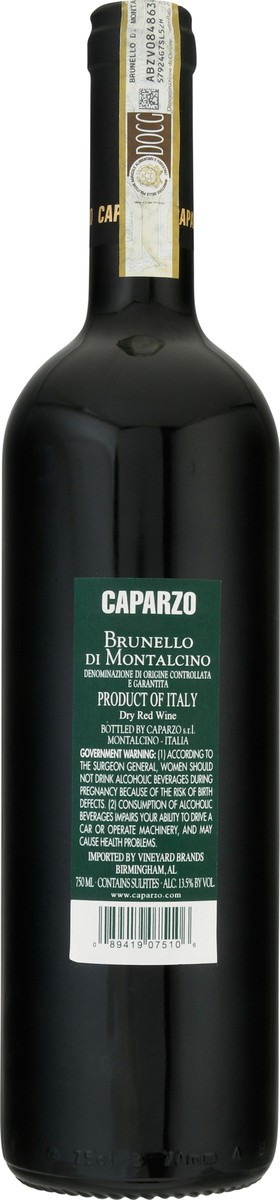 slide 11 of 12, Caparzo Brunello, 750 ml