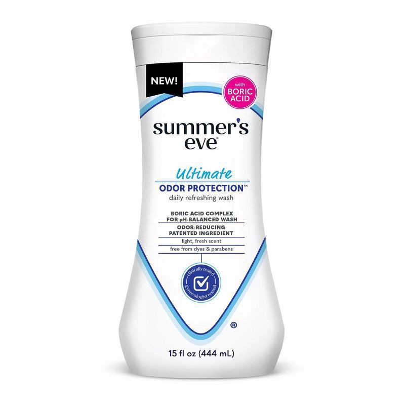 slide 1 of 8, Summer's Eve Summer''s Eve Ultimate Odor Protection Daily Feminine Wash, pH Balanced, 15 fl oz, 15 fl oz