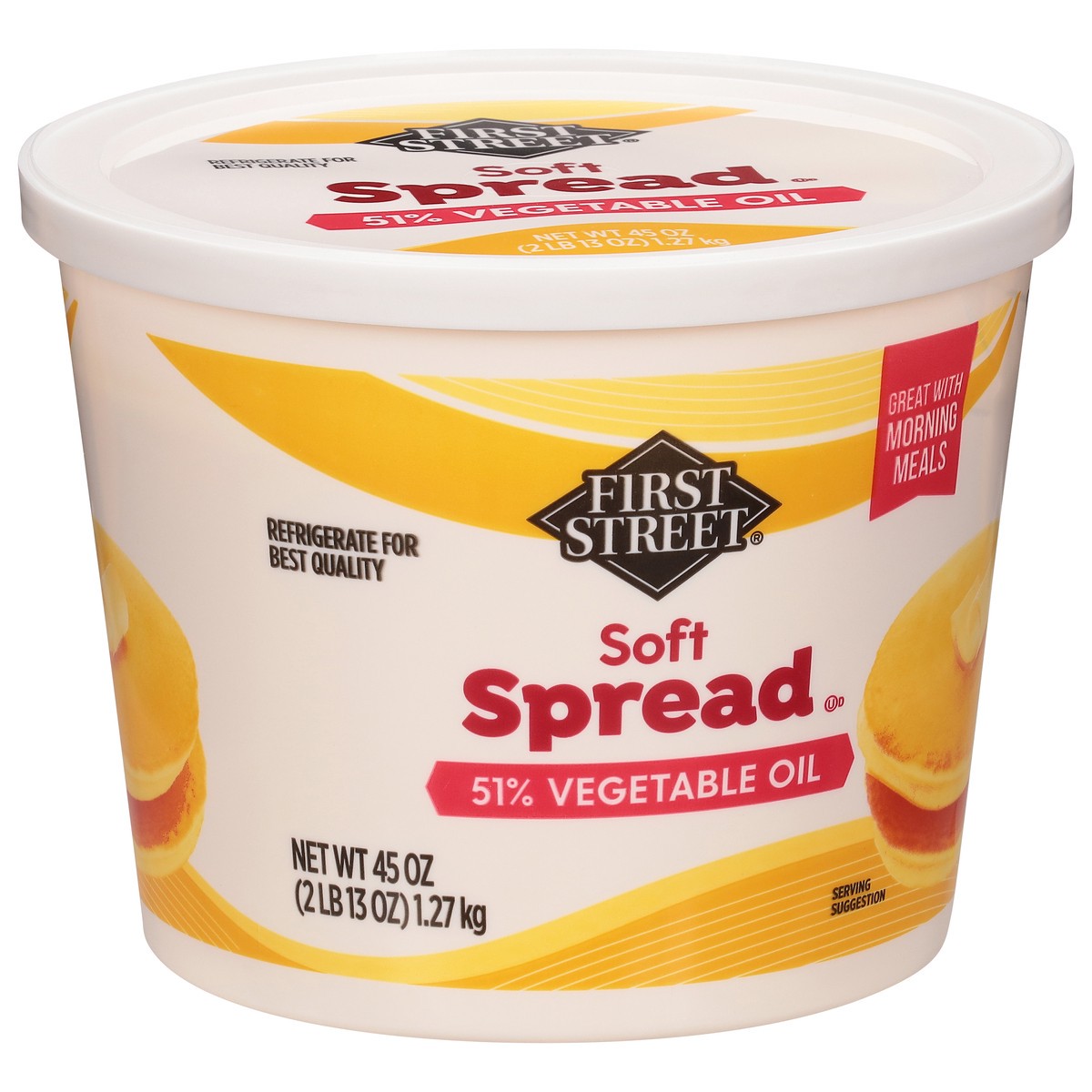 slide 3 of 4, First Street Soft Spread, 45 oz