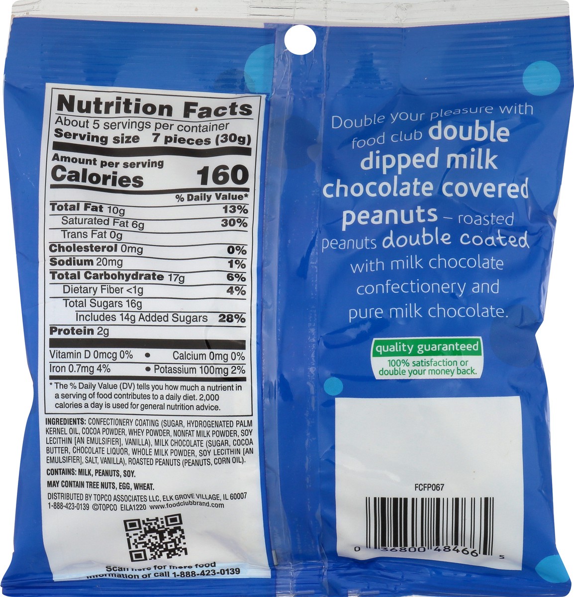 slide 4 of 12, Food Club Chocolate Peanuts, 6 oz