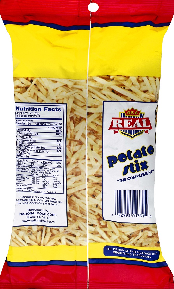 slide 4 of 6, ARA Real Potato Stix 14 oz, 14 oz