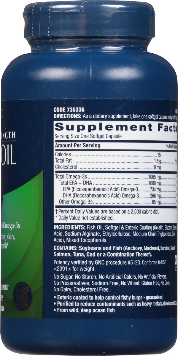 slide 8 of 9, GNC Triple Strength Fish Oil, 120 ct