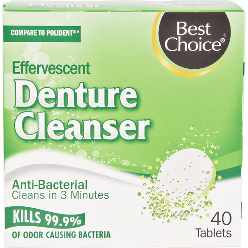 slide 1 of 1, Best Choice Effervescent Denture Cleanser, 40 ct