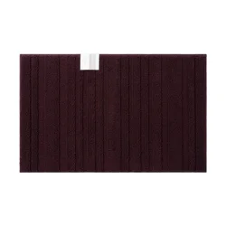 Room & Retreat Memory Foam Stripe Bath Mat, 20 In X 32 In, Huckleberry