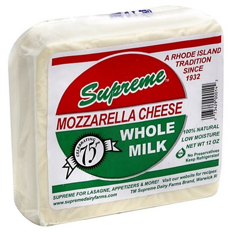 slide 1 of 1, Supreme Chunk Mozzarella - 12 OZ, 12 oz