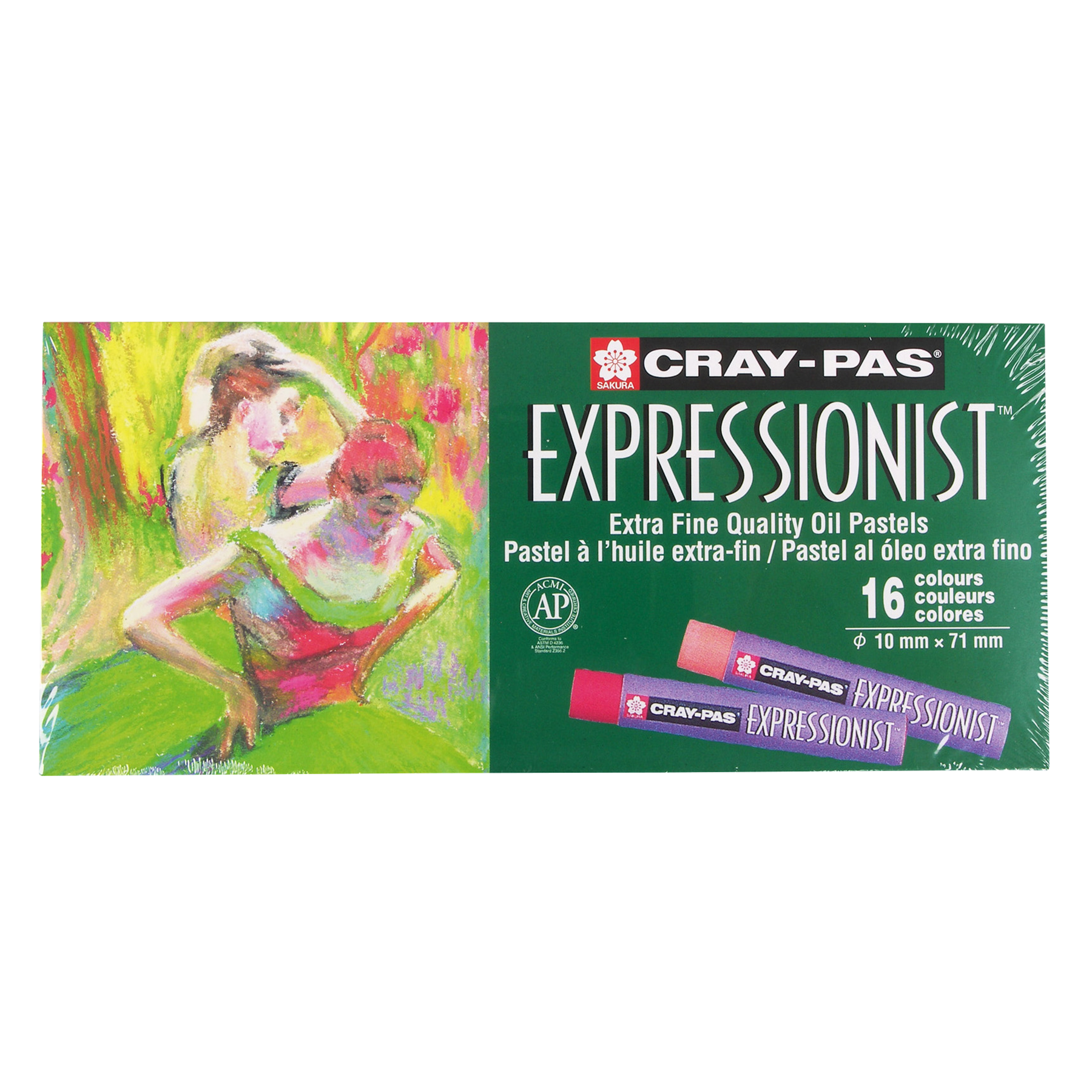 slide 3 of 3, Sakura Cray-Pas Expressionist 16 Color Extra Fine Quality Oil Pastels, 16 oil pastels