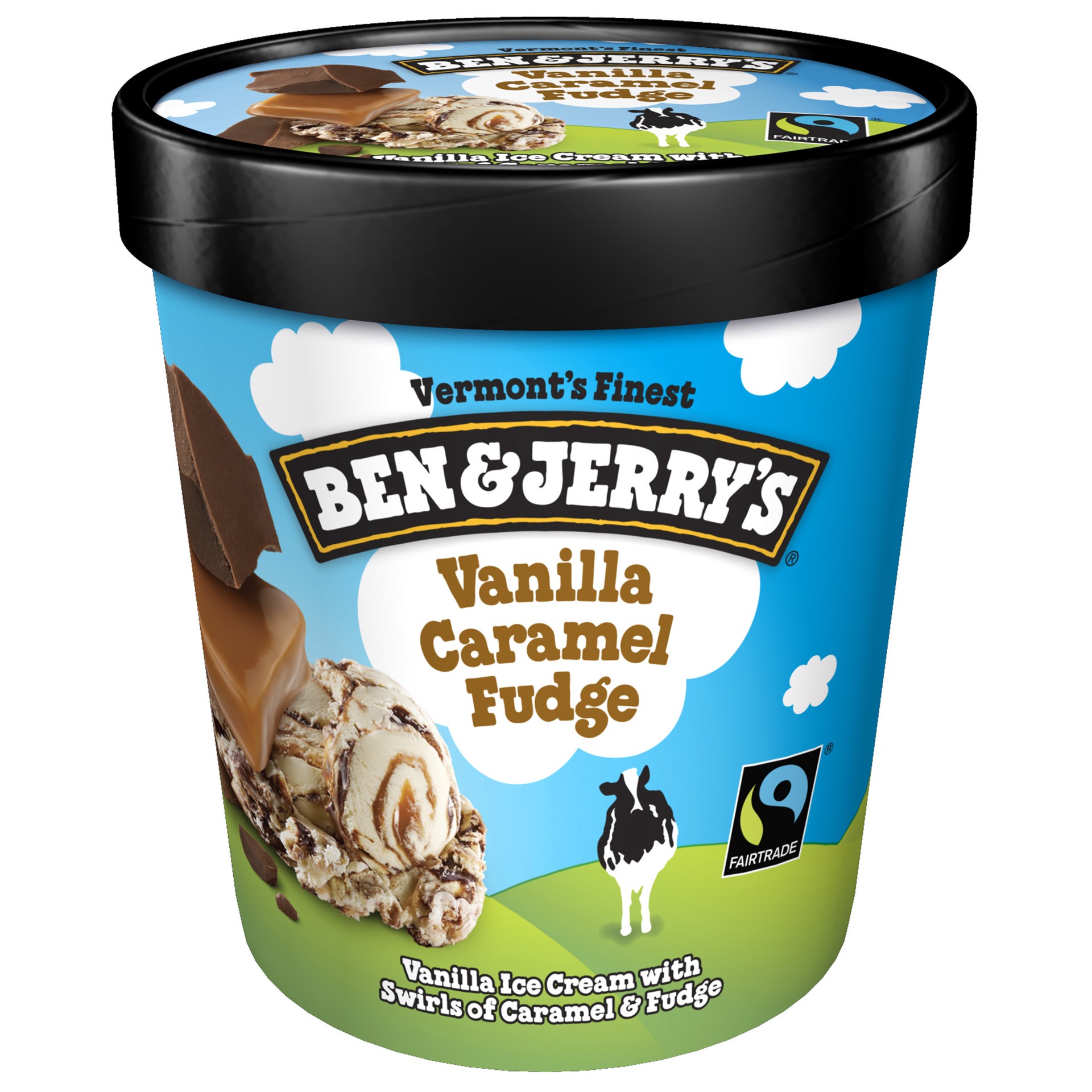 slide 1 of 4, Ben & Jerry's Ice Cream Vanilla Caramel Fudge, 16 oz, 16 oz