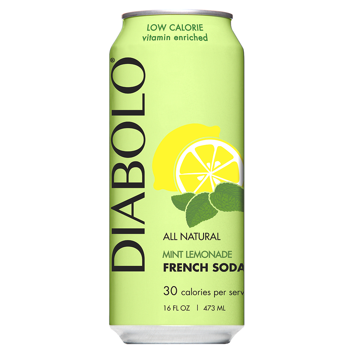 slide 1 of 1, DIABOLO All Natural Mint Lemonade French Soda, 16 oz